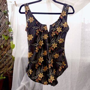 Minnow Bathers Yellow & Green Floral One Piece
